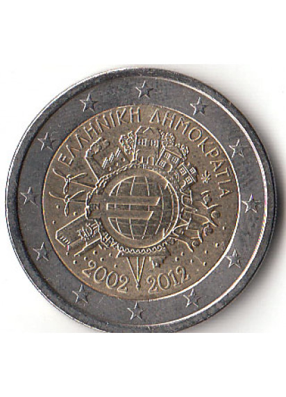 2012 - 2 Euro GRECIA 10° Anniversario euro Fdc